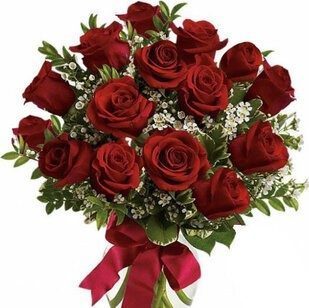 15 red roses with greenery | Flower Delivery Saransk